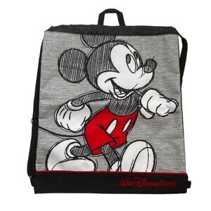 Disney Mickey Mouse Stretch Cinch Sack Bag Black Waterproof